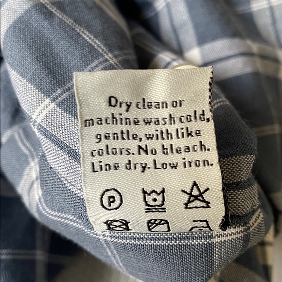 Wool& Wooland Women’s Blue Plaid Button Up Tunic Shirt Size Medium - Picture 8 of 8